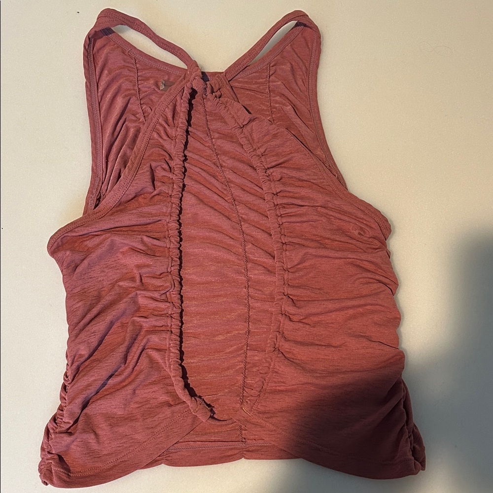 Stylish Ruched Tank Top in Rose